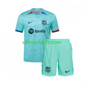 Camisolas de futebol FC Barcelona Criança Equipamento 3ª 2023/24 Manga Curta